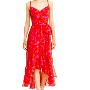 Eliza J Dresses | Eliza J Side Tie Floral Chiffon Midi Dress